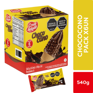 Cono Crem Helado Choco Cono Pack X 6 540G
