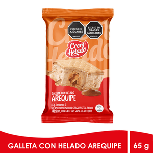 Galleta con helado CREM HELADO arequipe (65 gr)