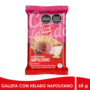 Helado Crem Helado galleta Napolitano 65g