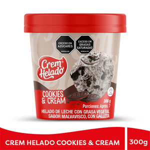Helado CREM HELADO cookies & cream (300 gr)