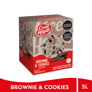 Helado Crem Helado Brownie & Cookies 5L