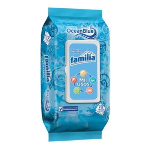 Paño Húmedo Familia Ocean Blue Mil Usos X70 Unds