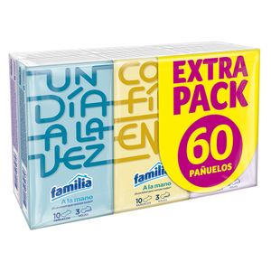 Pañuelos Familia Bolsillo Triple Hoja X10 Unds 6X4 Paquetes