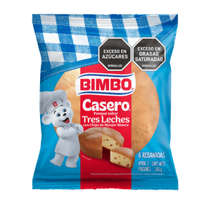 Ponqué Casero Bimbo Tres Leches 200