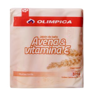 Jabón Olimpica Avena y Vitamina E 125 G X3 Unds