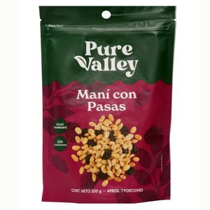 Mani Salado Pure Valley Uvas Pasas 200 g