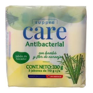 Jabón Suppra Care Antibacterial 110 G X3 Unds