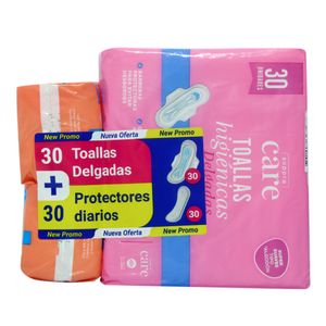 Toalla Higiénica Suppra Care X30 Unds + Protector Diario X30 Unds