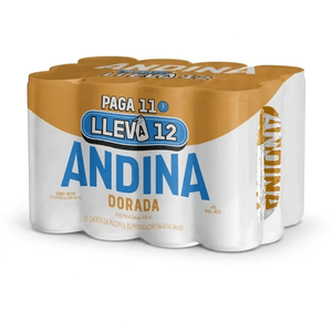 Cerveza ANDINA vegana lata dorada (3410 ml)