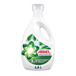 Detergente Líquido Ariel Limpieza Profunda 2.8L Jabón 3 en 1