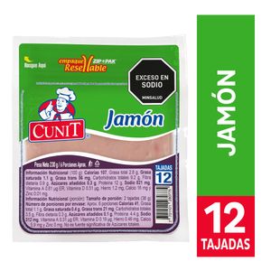 Jamón Cunit 230 G X12 Tajadas