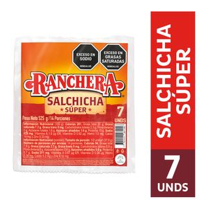 Salchicha Ranchera Súper 525 G X7 Unds