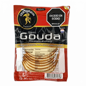 Queso CENTURION gouda ahumado tajado (150 gr)