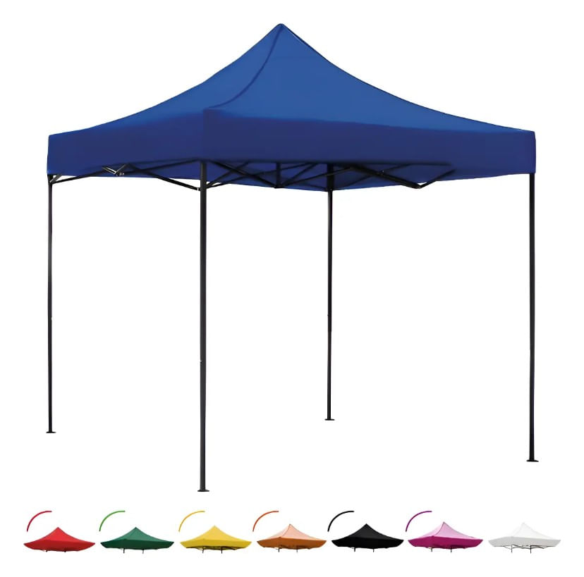 Toldo Plegable Reforzado 3x3 Carpa Impermeable Mejorada Azul