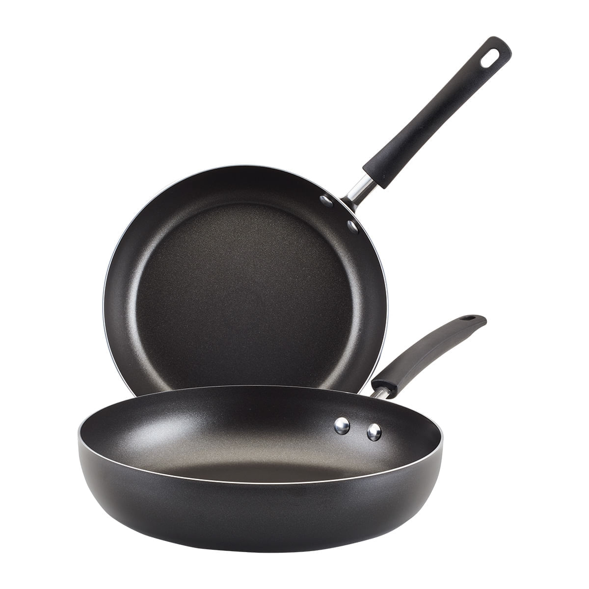 Set sartenes 26cm + 30cm. Aluminio antiadherente. Easy Clean. Negro. Farberware