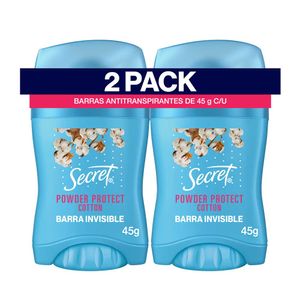 Antitranspirante en Barra Secret Powder Protect Cotton 45 g 2 Und
