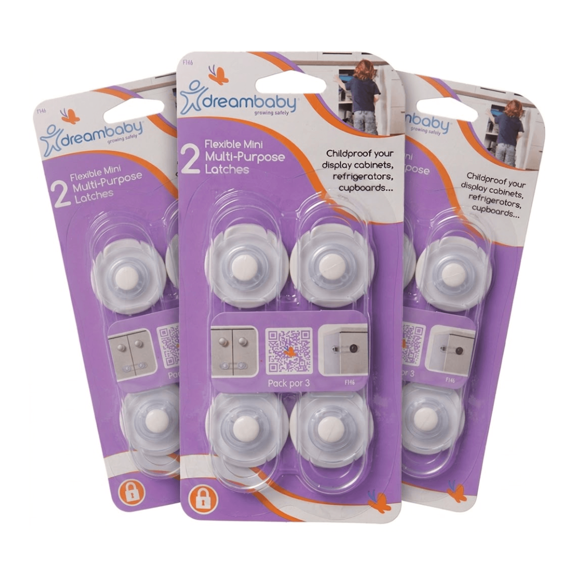 Imagen de Set X3 Mini Cierre Multiusos Seguridad Infantil x2 Dreambaby