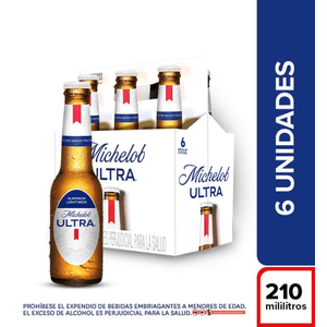 Cerveza Michelob Ultra 6 unds x 210 ml c/u
