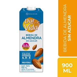 Bebida de almendras DAR VIDA sin azúcar (900 ml)