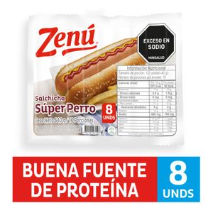 Salchicha Zenú Súper Perro 640 G X8 Unds