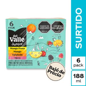 Jugo Del Valle Frutal Surtido 188 Ml X6 Unds