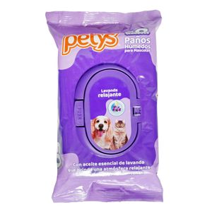 Pañitos húmedos PETYS para mascotas lavanda relajante (50 und)