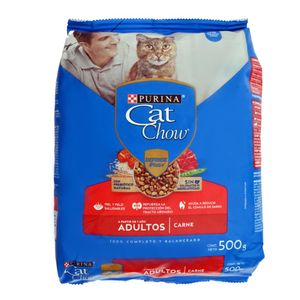 Comida para gatos PURINA CAT CHOW adultos sabor a carne (500 gr)