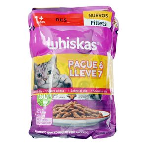 Alimento Whiskas Res x 85 g c/u pague 6 lleve 7