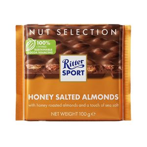 Chocolatina RITTER SPORT almendra sal y miel x100 g