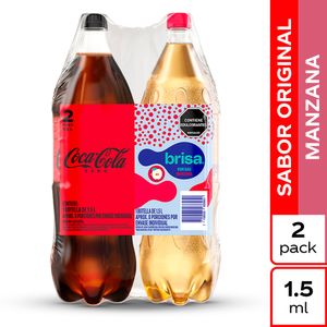 Gaseosa Coca Cola ZERO +agua con gas saborizada (3000 ml)