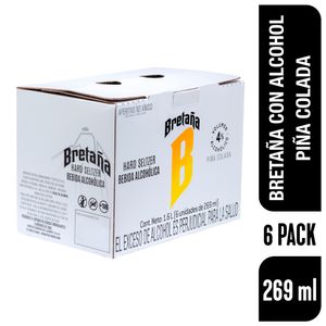 Sixpack Bretaña con alcohol sabor Piña Colada