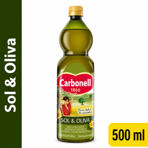 Aceite de oliva CARBONELL MARCA EXCLUSIVA mezcla con girasol (500 ml)