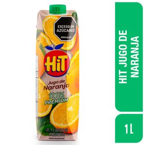 Refresco Hit 100% Premium Jugo de naranja Tetrapack x 1 Litro