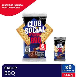 Galletas CLUB SOCIAL Saladas xtreme BBQ (144 gr)