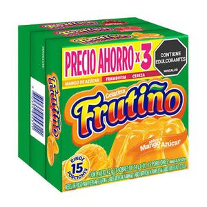 Gelatina Frutiño Mango Frambuesa Cereza 42 G X3 Unds