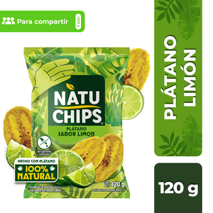 Platanitos NATUCHIPS verde limón (120 gr)