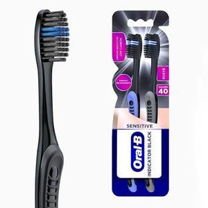 Cepillo de dientes ORALB indicator black suave (2 und)