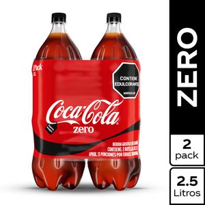 Gaseosa Coca Cola Zero 2,5 Lt X2 Unds