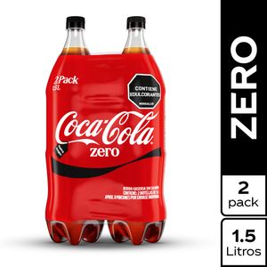 Gaseosa Coca Cola ZERO x2und 1.5lt (3000 ml)