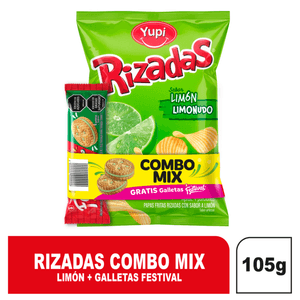 Papa Rizadas Limón 105g + Galleta Festival x50g