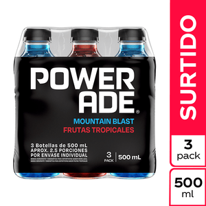 Bebida Hidratante Powerade Surtido 500 Ml X3 Unds