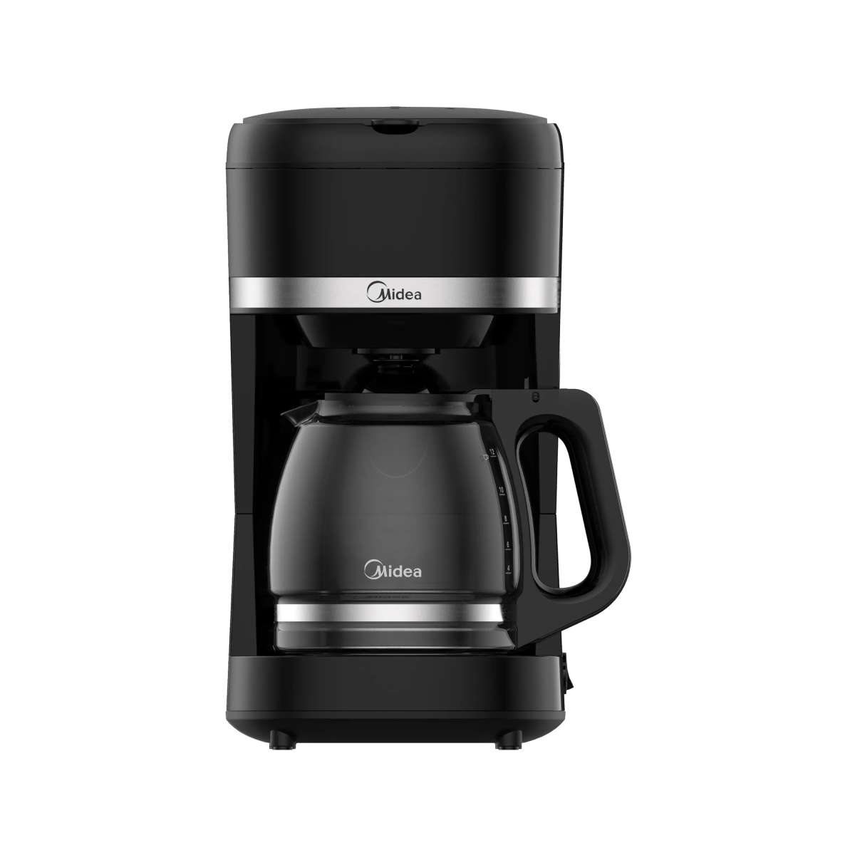 Cafetera Midea 10 Tazas Mecánica Jarra Refractaria de vidrio Negra MCD12MWCK
