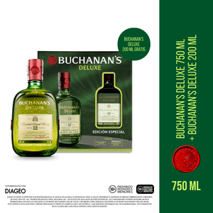 Whisky Buchanans12 Años 750ML Gratis Buchanans 200ml