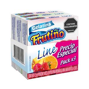 Gelatina Frutiño Polvo Line 11 G X3 Unds Precio Especial