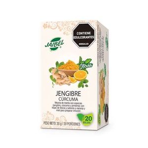 Infusión Jengibre y Cúrcuma 20 un. 30 grs Jaibel