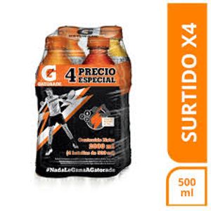 Bebida Isotónica Gatorade Surtido x4 Und x500 ml
