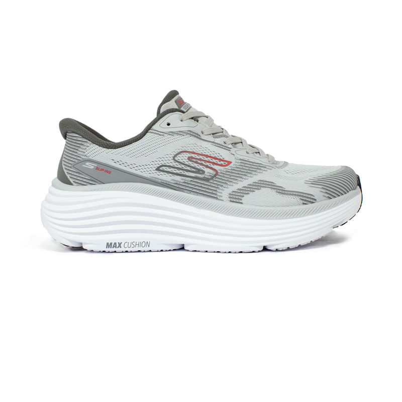 Tenis Skechers Max Cushioning Endeavour Sequoya Hombre Gris Blanco