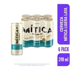 Cerveza Mitica Ligera Lata 6 und x 310 ml c/u