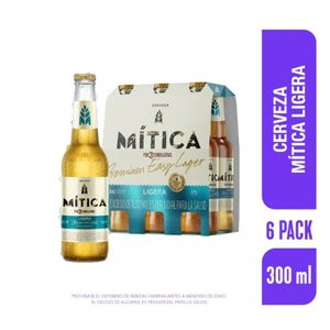 Cerveza Mitica Ligera Botella 6Und 300ml c/u