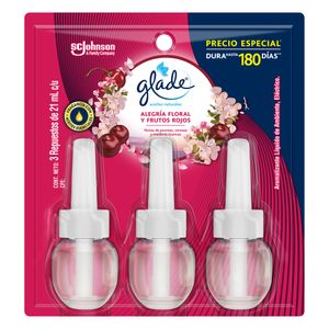Ambientador GLADE alegría floral y frutos rojos (63 ml)
